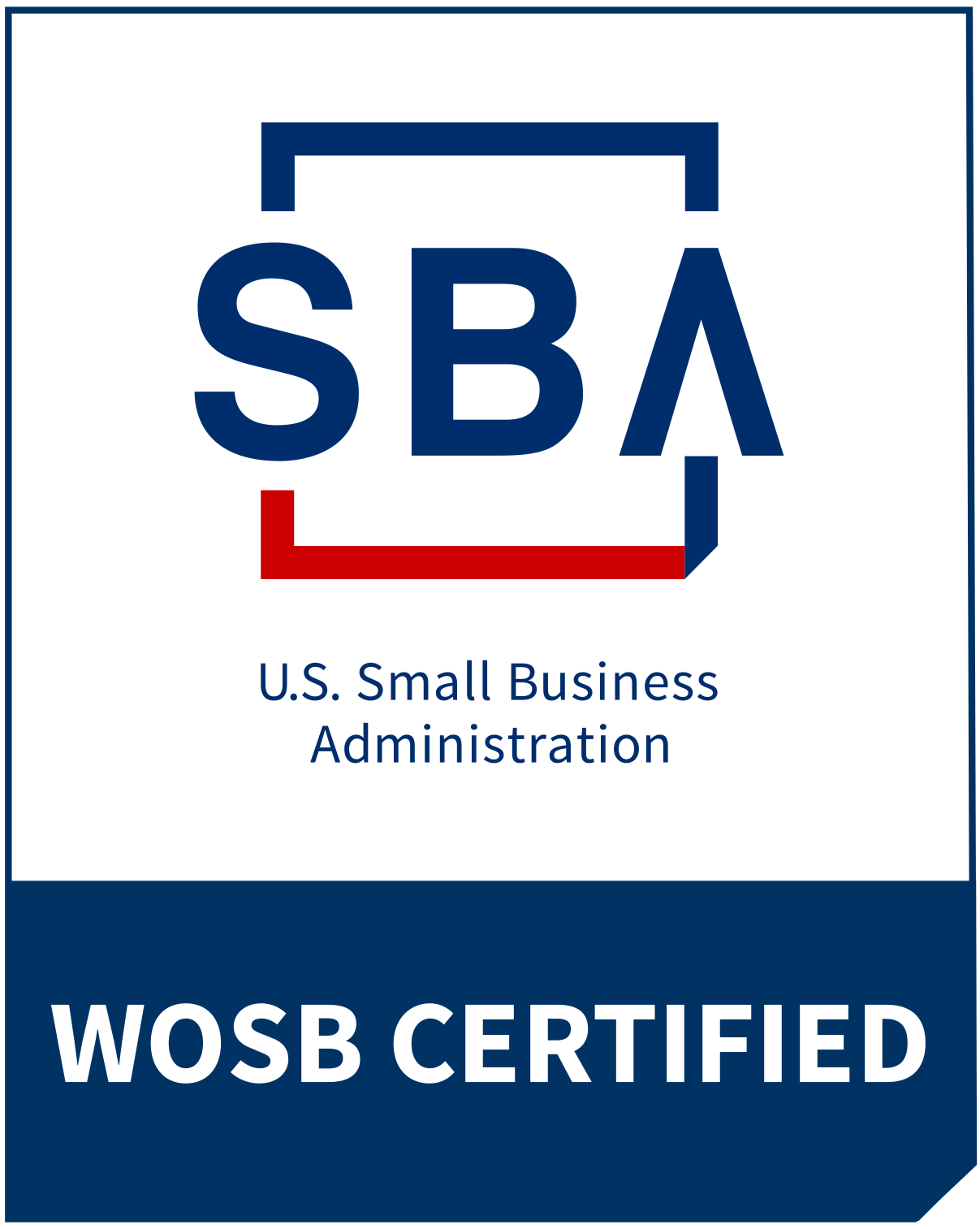 U.S. Small Business Administration Women-Owned Small Business Certified seal