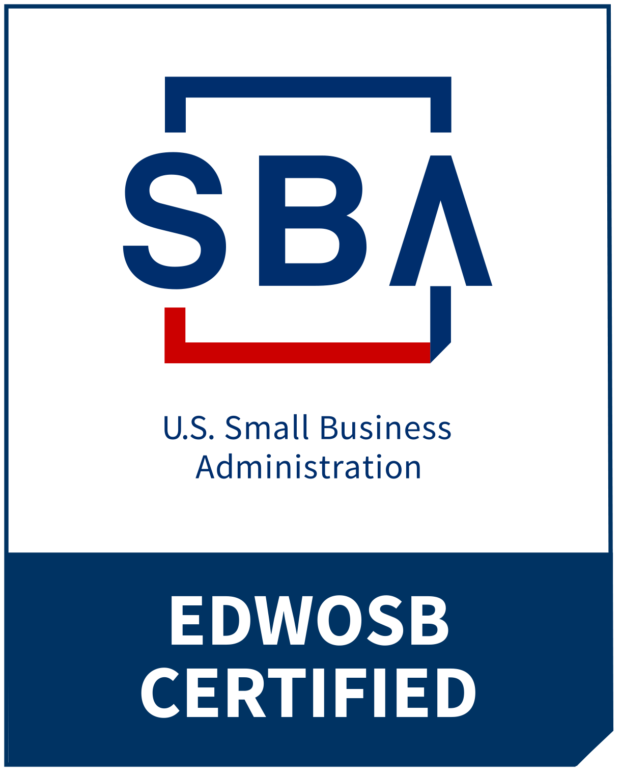 U.S. Small Business Administration Economically Disadvantaged Women-Owned Small Business Certified seal